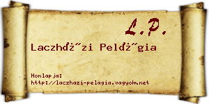 Laczházi Pelágia névjegykártya