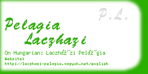 pelagia laczhazi business card